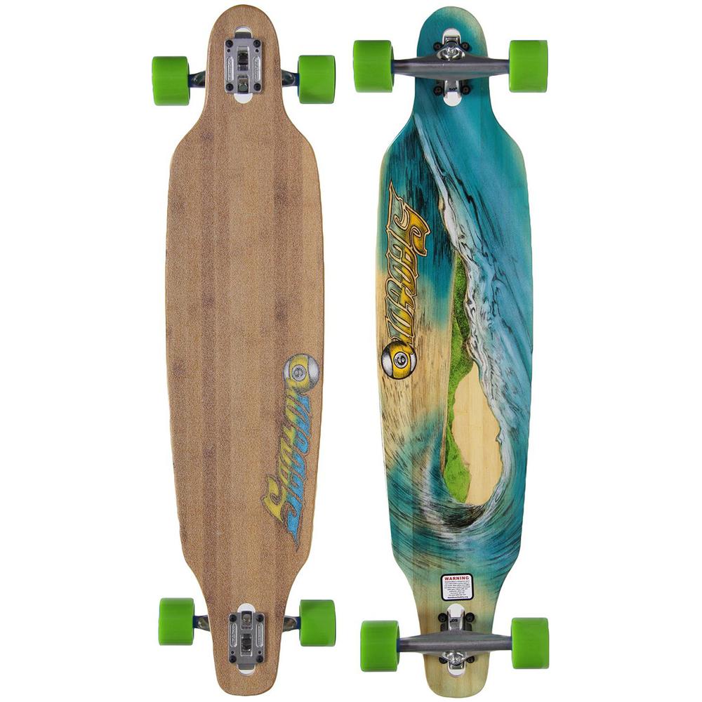 Ed Tilpasning Med vilje Sector 9 Lookout Blue Wave Complete Longboard, 42"