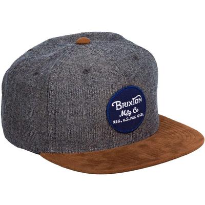 Brixton Wheeler Snapback Hat, Grey/Copper