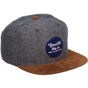 Brixton Wheeler Snapback Hat, Grey/Copper