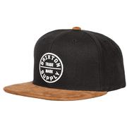 Brixton Oath III Snapback Hat, Black/Copper