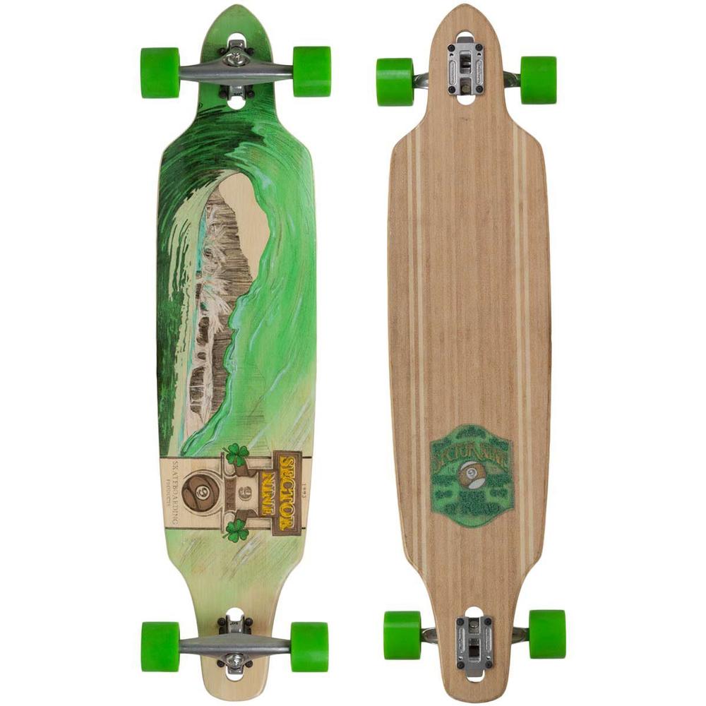 Reporter overdrivelse Missionær Sector 9 Green Wave Lookout II Drop Through Bamboo Complete Longboard, 42"