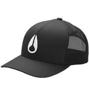 Nixon Iconed Snapback Trucker Hat BLK/WHT