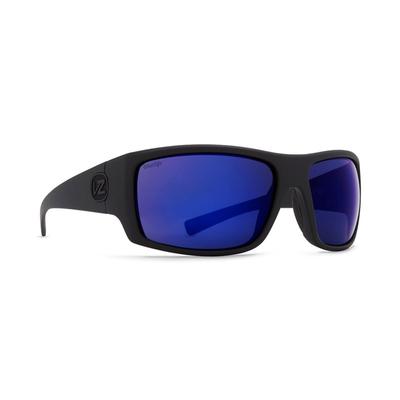 VonZipper Suplex Sunglasses, Black Satin/Wildlife Blue Flash Polarized+