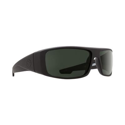 Spy Logan Sunglasses, Soft Matte Black/Happy Gray Green