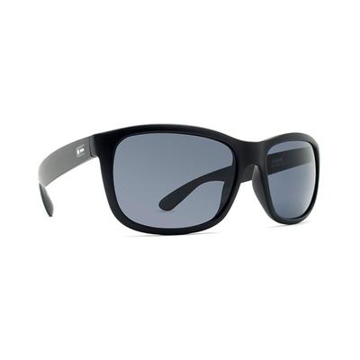 Dot Dash Poseur Polarized Sunglasses, Black Satin/Grey