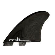 FCS II PG Modern Keel Twin Fins - Black 