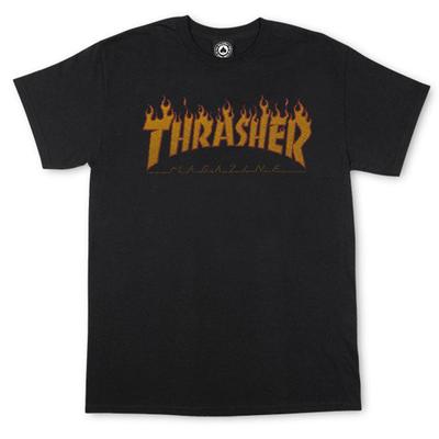 Thrasher Flame Halftone T-Shirt Black