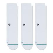 Stance Icon 3 Pack Classic Crew Sock WHT