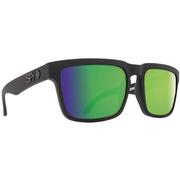 Spy Helm Sunglasses, Matte Black/Happy Bronze Polar with Green Spectra