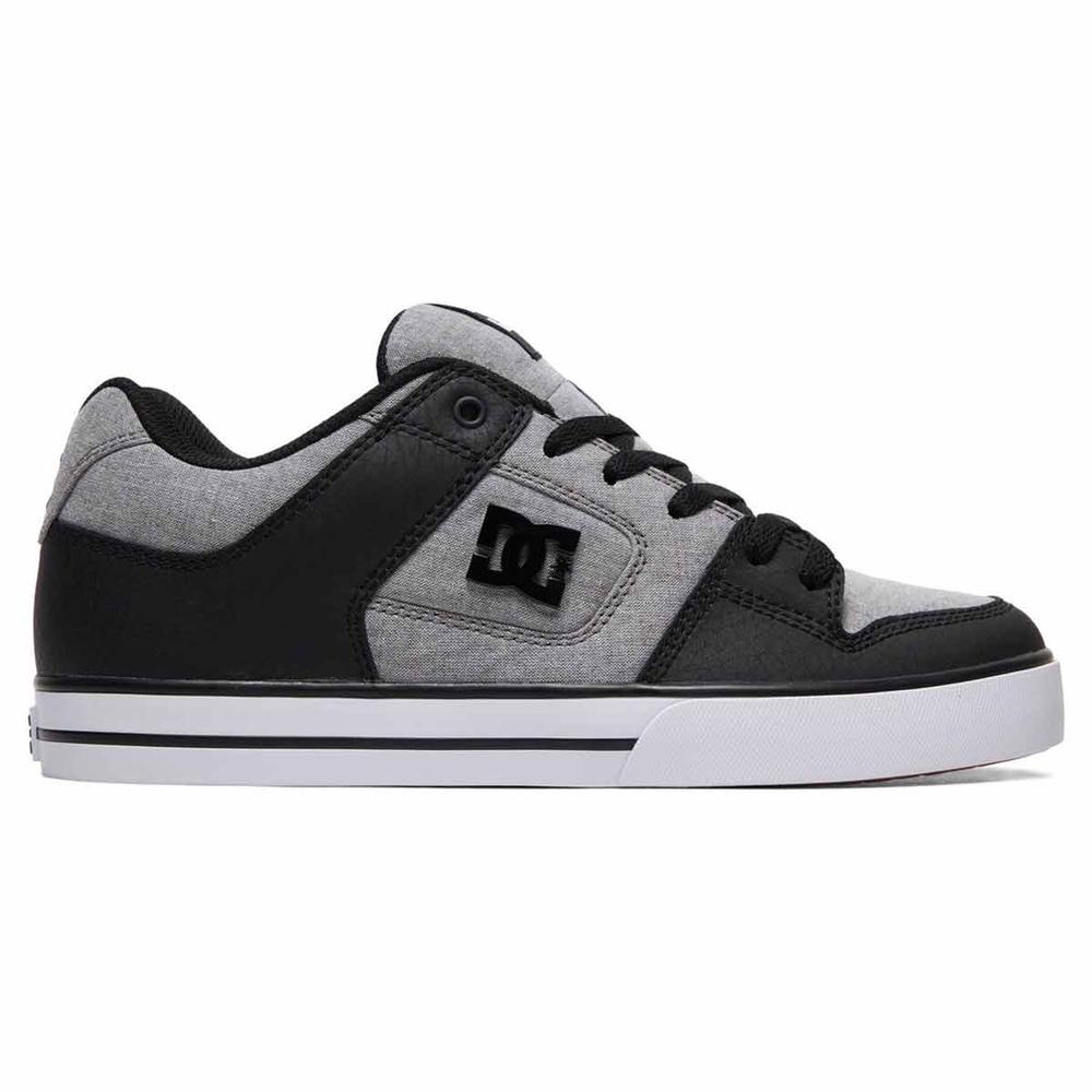 DC Shoes Pure SE Skate Shoes, Grey Heather