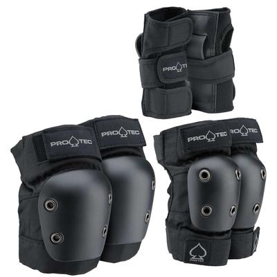 Protec Street Gear Youth Pads 3-Pack, Black