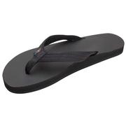 Rainbow Classic Rubber Single Layer Soft Top Women's Sandals BLK