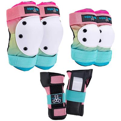 Triple Eight Color Collection Junior Saver Series Skate Pad Set, Shaved Ice