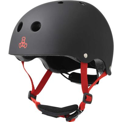 Triple Eight Lil 8 Kids Skate Helmet, Black Rubber