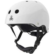 Triple Eight Lil 8 Kids Skate Helmet, White Glossy