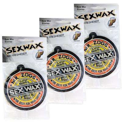  Sex Wax Coconut, Strawberry and Pineapple Air Freshener 6 Pack  : Automotive