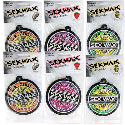 Sexwax Air Freshener 6-Pack, Coconut, Strawberry, Pineapple