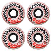Krooked Zip Zinger White Skateboard Wheels 4-Pack, 56mm/80HD