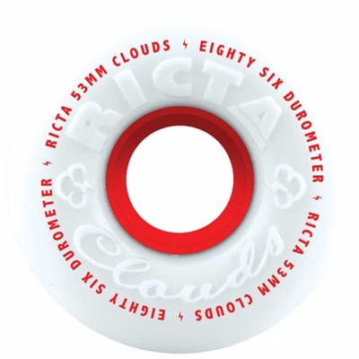 Ricta Clouds Red Skateboard Wheels 4-Pack, 53mm/86a