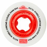 Ricta Chrome Clouds Red Skateboard Wheels, 54mm/86a