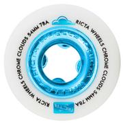 Ricta Chrome Clouds Blue Skateboard Wheels 4-Pack, 54mm/78a