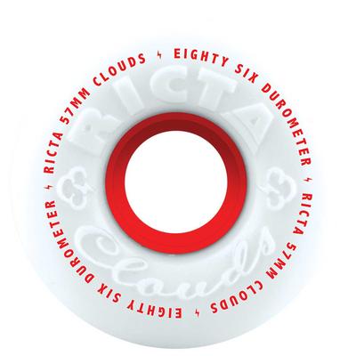 Ricta Clouds Red Skateboard Wheels 4-Pack, 57mm/86a