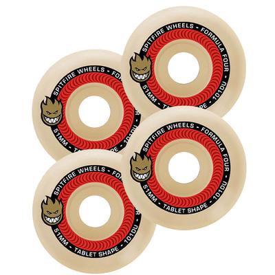 Spitfire F4 Tablet Natural Skateboard Wheels 4-Pack, 101du