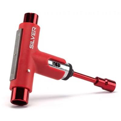 Silver Ratchet Skate Tool, Red