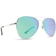 Dot Dash Aerogizmo Sunglasses, Silver Gloss/Green Chrome
