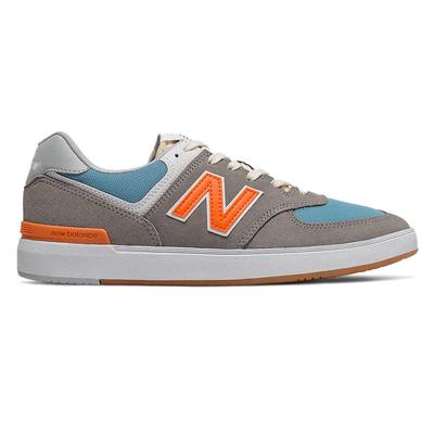 New Balance All Coast 574 Skate Shoes, Grey/Orange