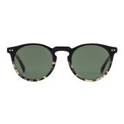 Otis Omar Round Sunglasses, Black Tort/Grey Polarized