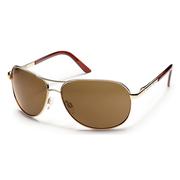 Suncloud Aviator Sunglasses, Gold/Polar Brown