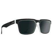 Spy Helm Sunglasses, Whitewall/HD Plus Gray Green Polar with Black Spectra Mirror