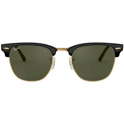 Ray-Ban Clubmaster Classic Sunglasses, Black/Crystal Green Polarized