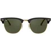 Ray-Ban Clubmaster Classic Sunglasses, Black/Crystal Green Polarized