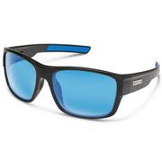 Suncloud Range Sunglasses, Black/Polarized Blue Mirror