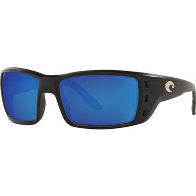 Costa Del Mar Permit Sunglasses, Matte Black/Blue Mirror Polarized