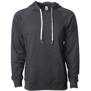 Independent Trading Company Unisex Lightweight Loopback Terry Hooded Pullover, Charcoal Heather