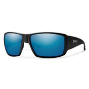 Smith Guide's Choice Sunglasses, Matte Black/Polarized Glass Blue Mirror