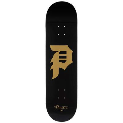 Primitive Dirty P Black Skateboard Deck, 8.5