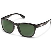 Suncloud Loveseat Sunglasses, Black/Polarized Grey Green