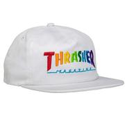 Thrasher Rainbow Mag Snapback Hat WHT