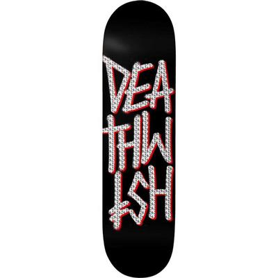 Deathwish Deathstack Black/Holo Foil Skateboard Deck, 8.0