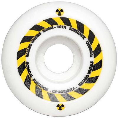 Madness Hazard Sign CP+ Conical Surelock White Skateboard Wheels 4-Pack