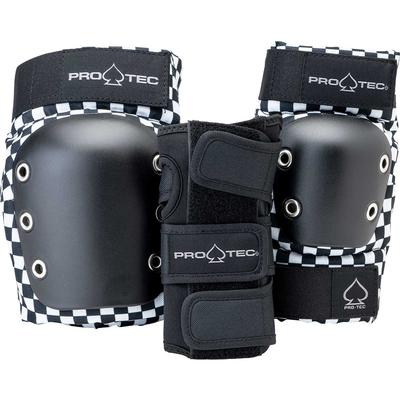 Protec Jr. Street Gear Checker 3-Pack Skate Pads, Youth Medium