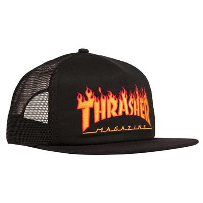 Thrasher Embroidered Flame Logo Mesh Cap