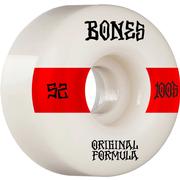 Bones OG Formula 100 #14 V4 Wide White Skateboard Wheels 4-Pack, 100a