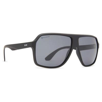 Dot Dash Hondo Sunglasses, Black Satin/Grey Polarized