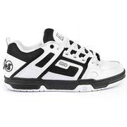 DVS Comanche Skate Shoes, White/Black/White Leather