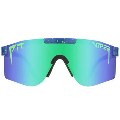 Pit Viper The Leonardo Double Wide Polarized Sunglasses, Blue/Green